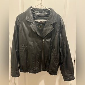 WILSONS The Leather Experts Moto Biker Bomber Thinsulate Jacket Men’s Size Large